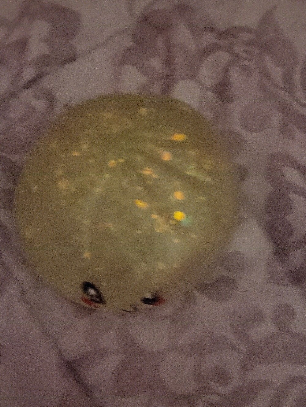 Glittery Pale Yellow Reptile Toy Ball - Brand